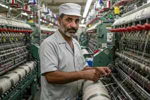        عمال تشغيل ماكينات اعداد الالياف وغزل ولف الخيوط       